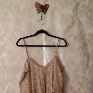 GUESS champagne slimmer glitter dress